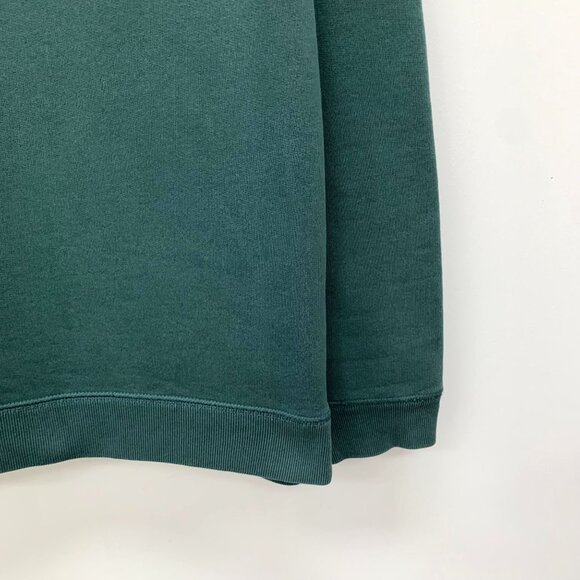 CM0447 Burberry Logo Embroidered Forest Green Cotton Blend Crewneck Sweatshirt - Picture 4 of 8